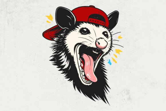 Adorable Opossum Mom Embroidery for Craft Projects