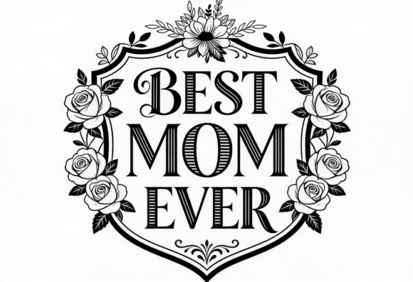 Best Mom Ever Floral Emblem SVG Review