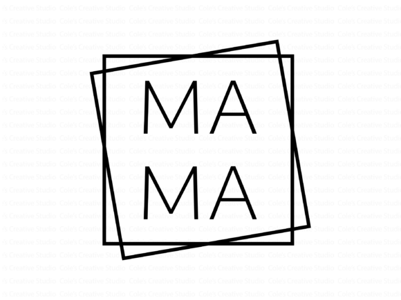 Celebrate Mom with Mama Double Frame Svg