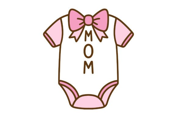 Cute Mom Baby Onesie SVG: A Charming Embroidery Design