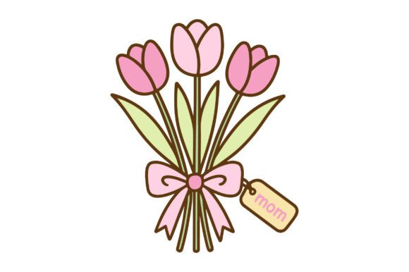 Cute Mom Flower Bouquet SVG: A Charming Embroidery Design