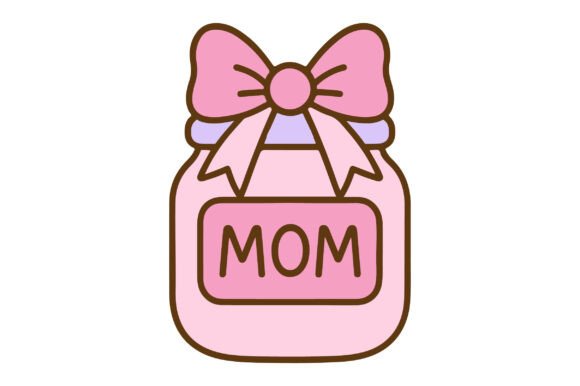 Cute Mom Gift Box SVG for Embroidery