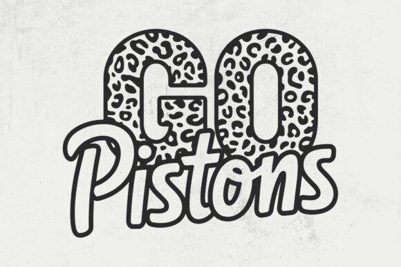 Go Pistons Leopard: A Bold Embroidery Design