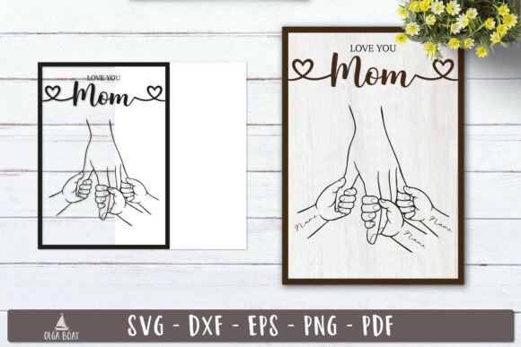 Love You Mom Kids Holding Hands SVG: A Heartfelt Design