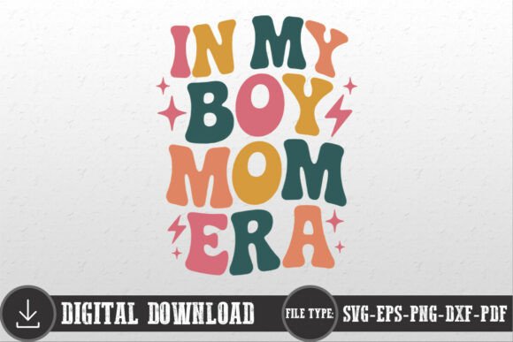 Retro in My Boy Mom Era SVG: A Stylish Embroidery Design