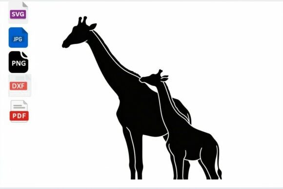 Review: Giraffe Mom and Baby Silhouette SVG