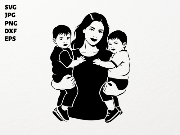 Review: Mom with Twin Boys SVG for Cricut