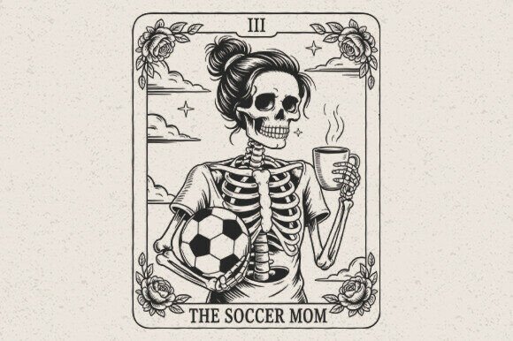 Soccer Mom Tarot Card SVG: A Unique Embroidery Design