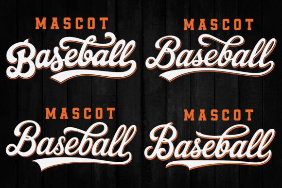 Vintage Charm: Baseball Team Script SVG